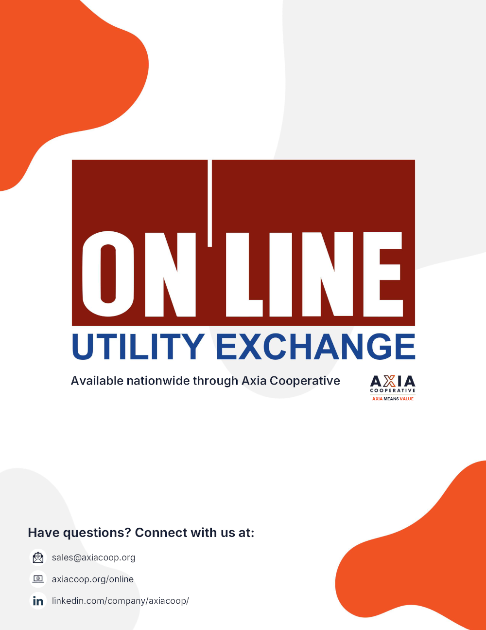 ONLINE Utility Exchange + Axia Cooperative ONLINE Utility Exchange + Axia Cooperative